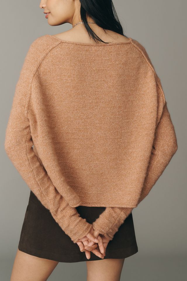 Pilcro Boat-Neck Textured Cashmere Sweater #1