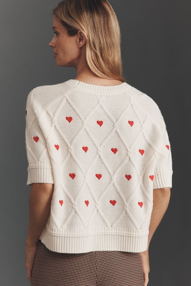 Maeve Crop Wool Cashmere Blend Graphic Sweater #3