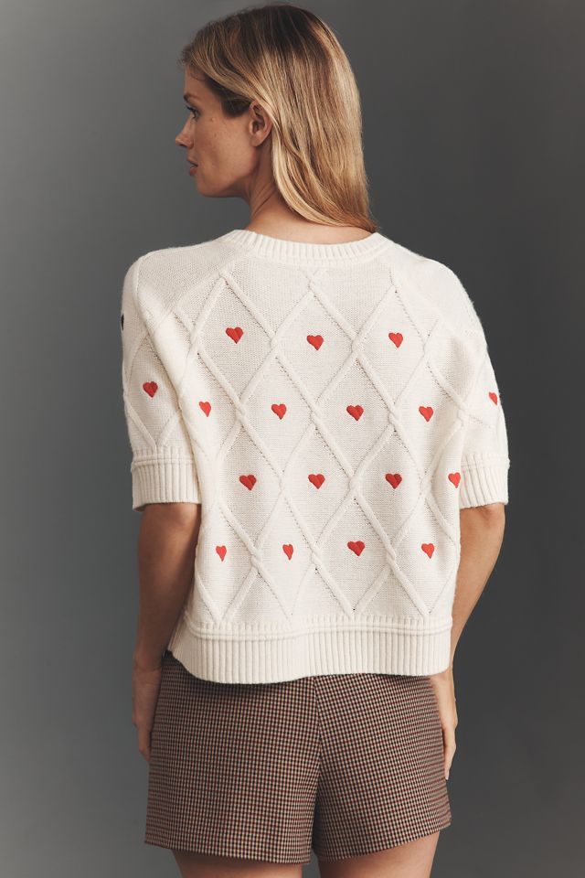Maeve Crop Wool Cashmere Blend Graphic Sweater #5