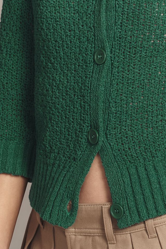 Maeve Quarter-Sleeve Cotton Blend Cardigan Sweater #3