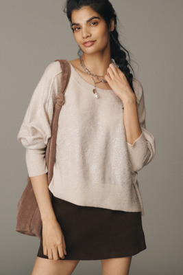 Pilcro Metallic Cashmere Sweater product page
