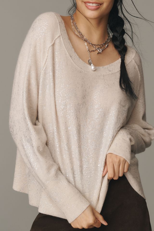 Pilcro Metallic Cashmere Sweater #3
