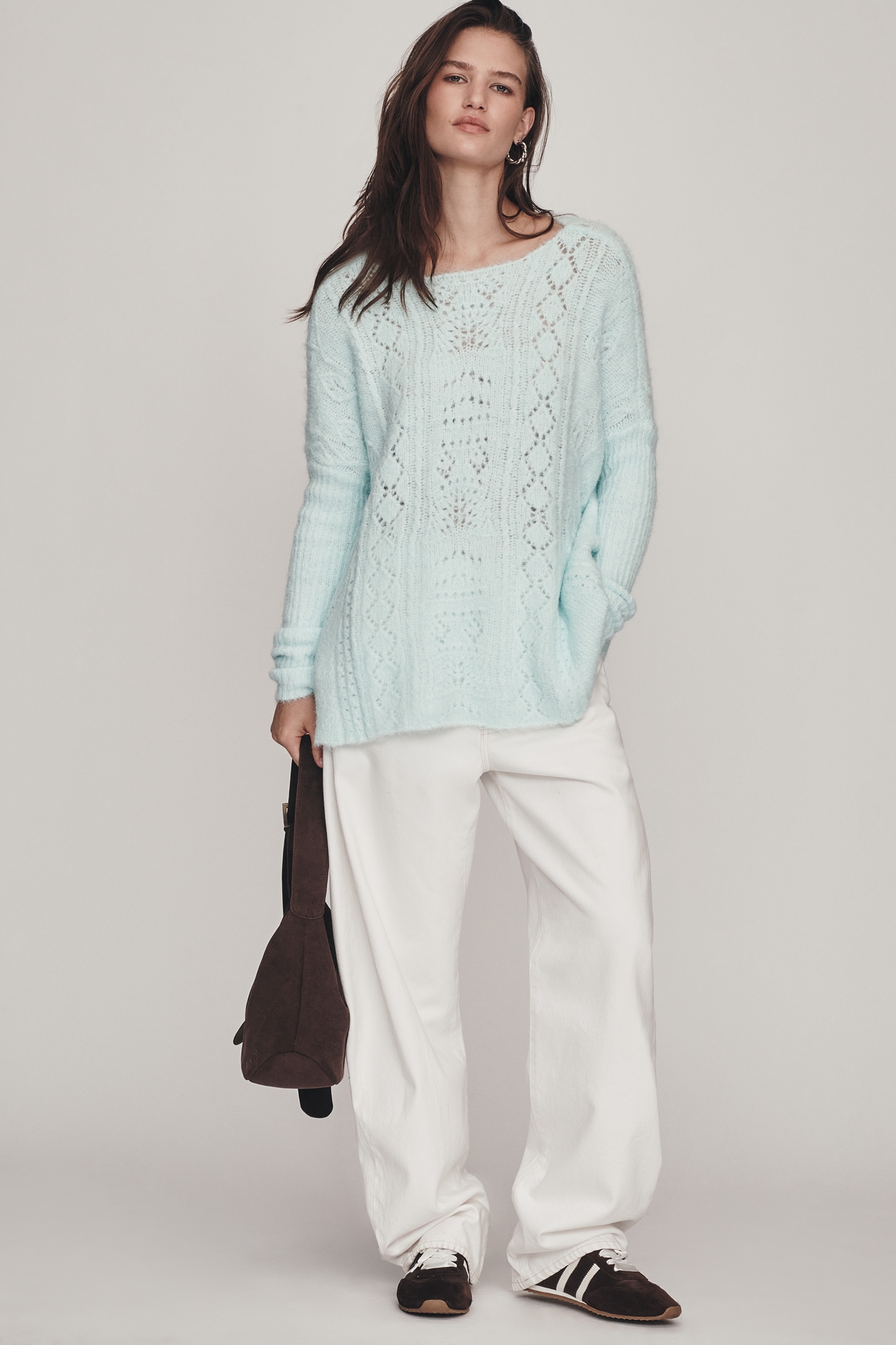 By Anthropologie Long-Sleeve Pointelle Sweater