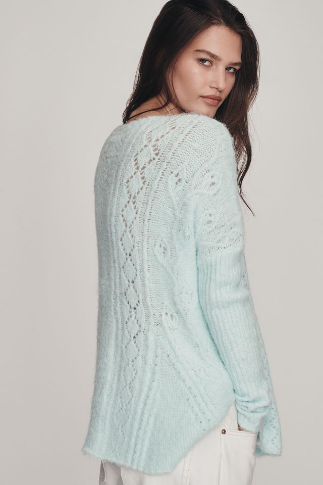 By Anthropologie Long-Sleeve Pointelle Sweater #3