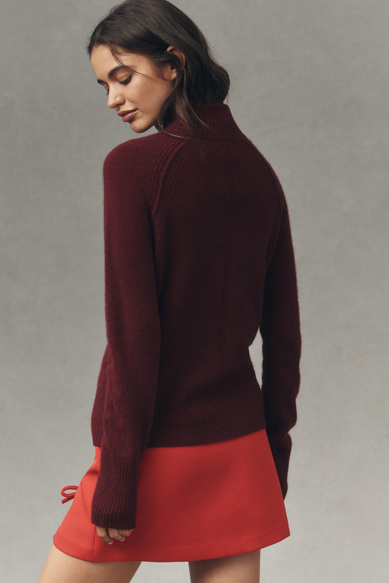 Maeve Cashmere Mock-Neck Sweater