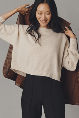 The Goldie Cashmere Long-Sleeve Crew-Neck Jumper