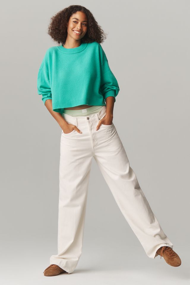 The Goldie Cashmere Long-Sleeve Crew-Neck Sweater #1