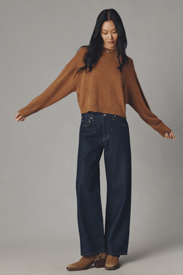 By Anthropologie The Goldie Cashmere Long-sleeve Crew-neck Sweater In Brown