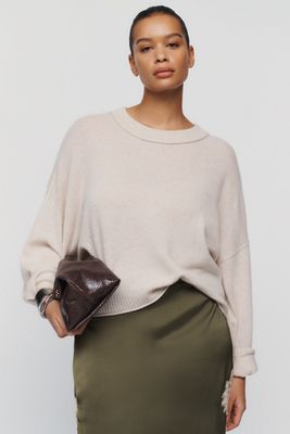 By Anthropologie Goldie 100% Cashmere Long Sleeve Sweater