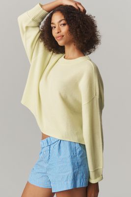 Le Pull Crew-Neck Manches Longues Cachemire Goldie