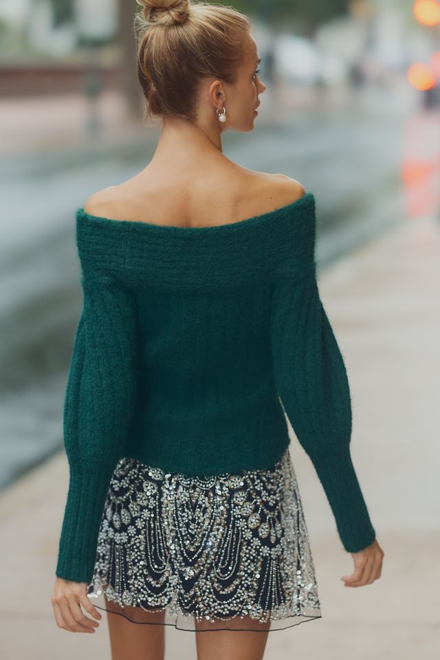 Pilcro Off-Shoulder Batwing Sweater #1