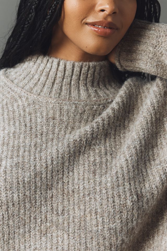 Dawn Mock-Neck Chunky Sweater by Pilcro #4