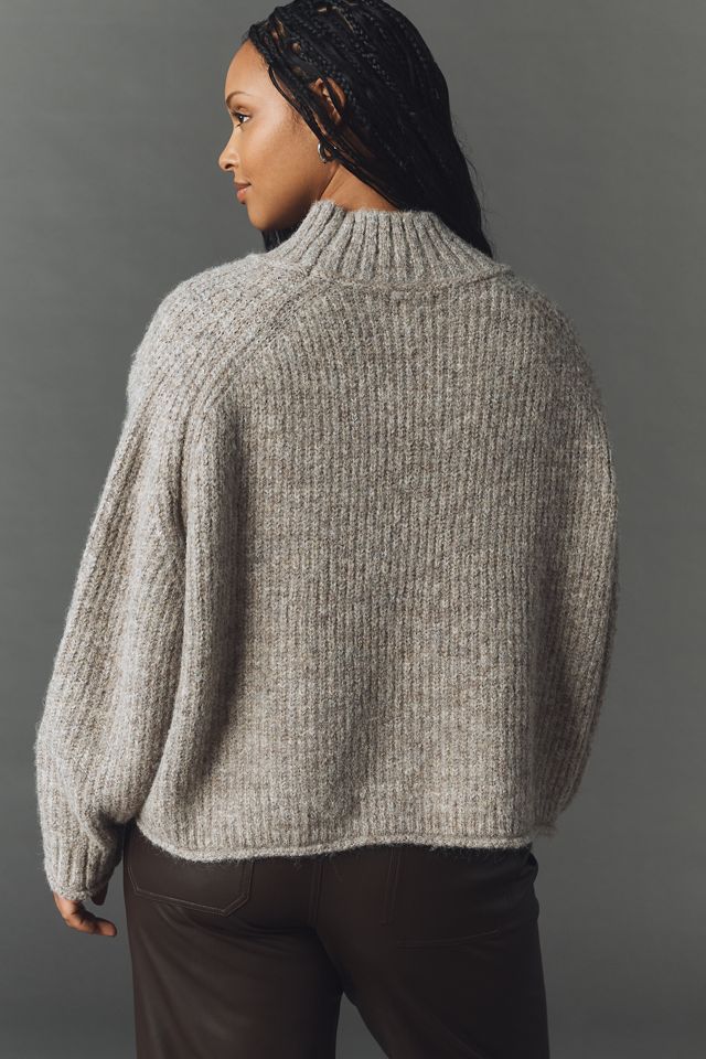 Dawn Mock-Neck Chunky Sweater by Pilcro #5