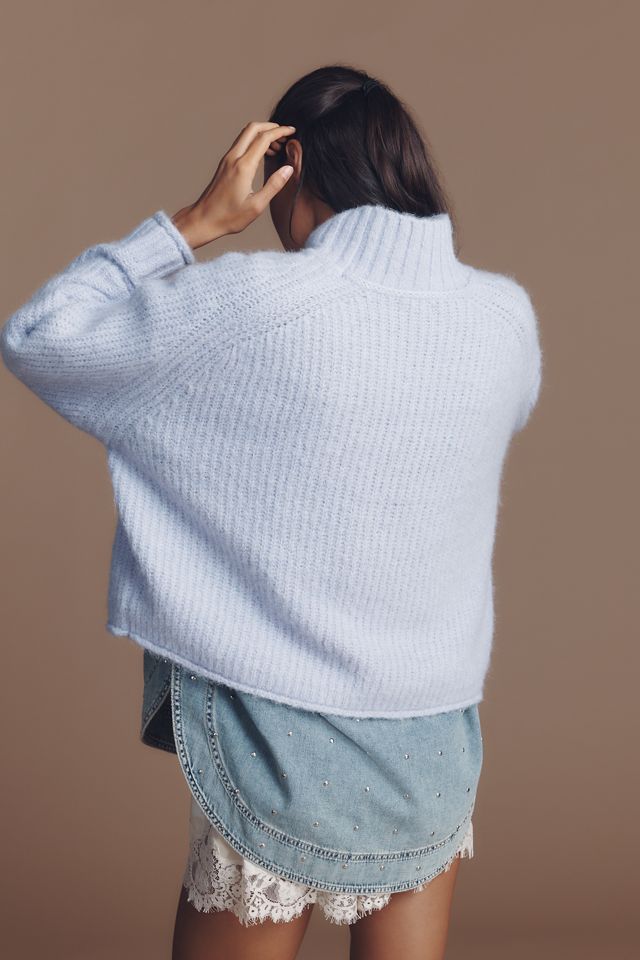 Pilcro Mock-Neck Chunky Sweater #4