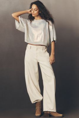 Der Goldie Rundhals-Pullover aus Wolle-Kaschmir-Mix mit Pailletten