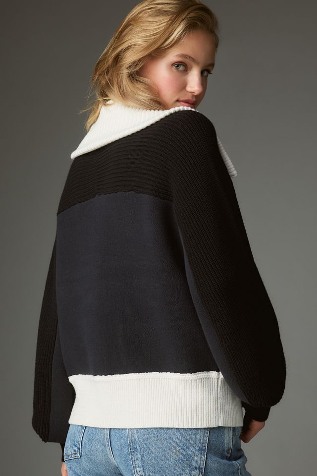 Maeve Structured Collared Cardigan Sweater #1