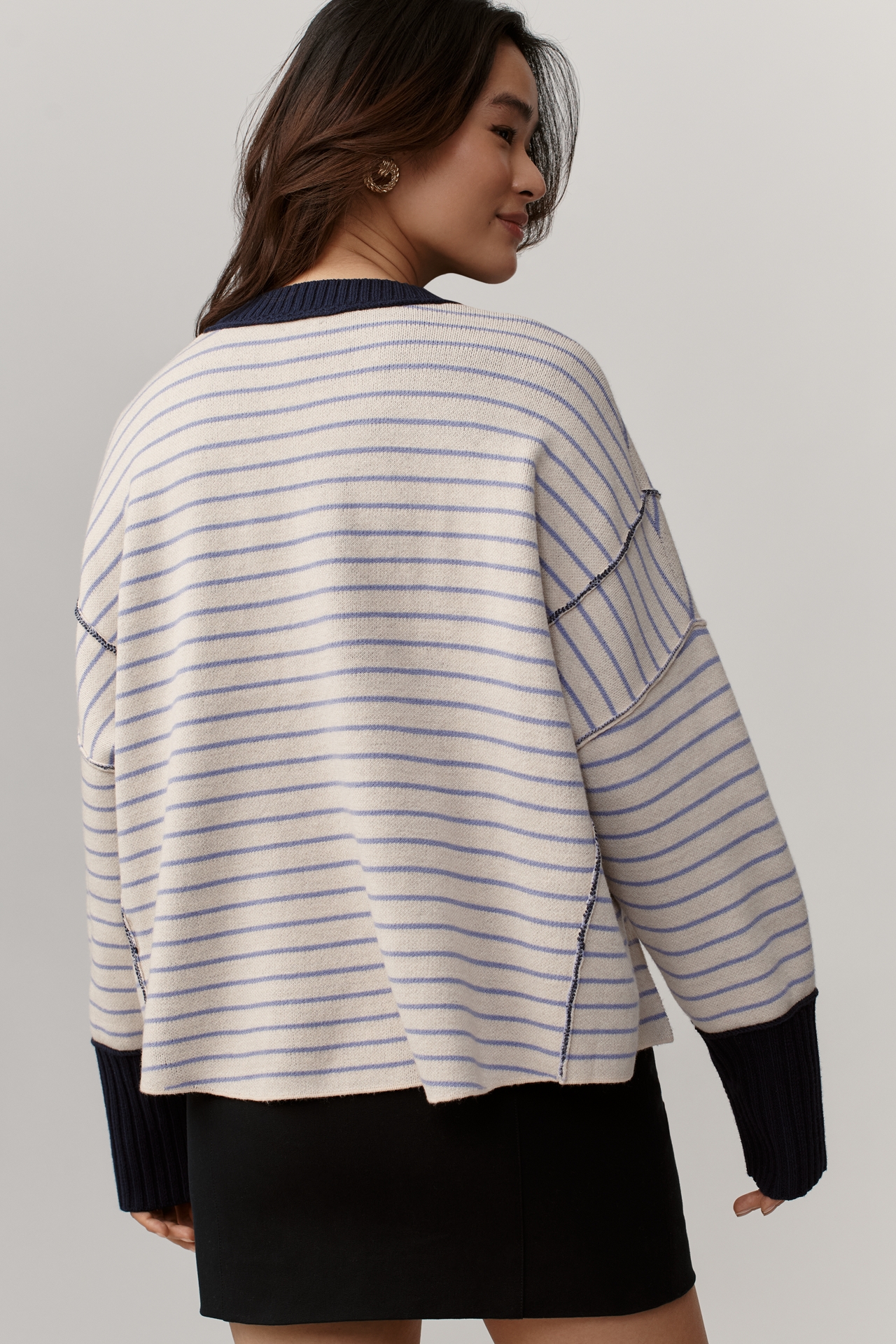 Maeve Logan Long-Sleeve Crew-Neck Pullover