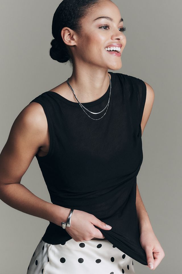 Maeve Sleeveless Twist Sweater Tank #2