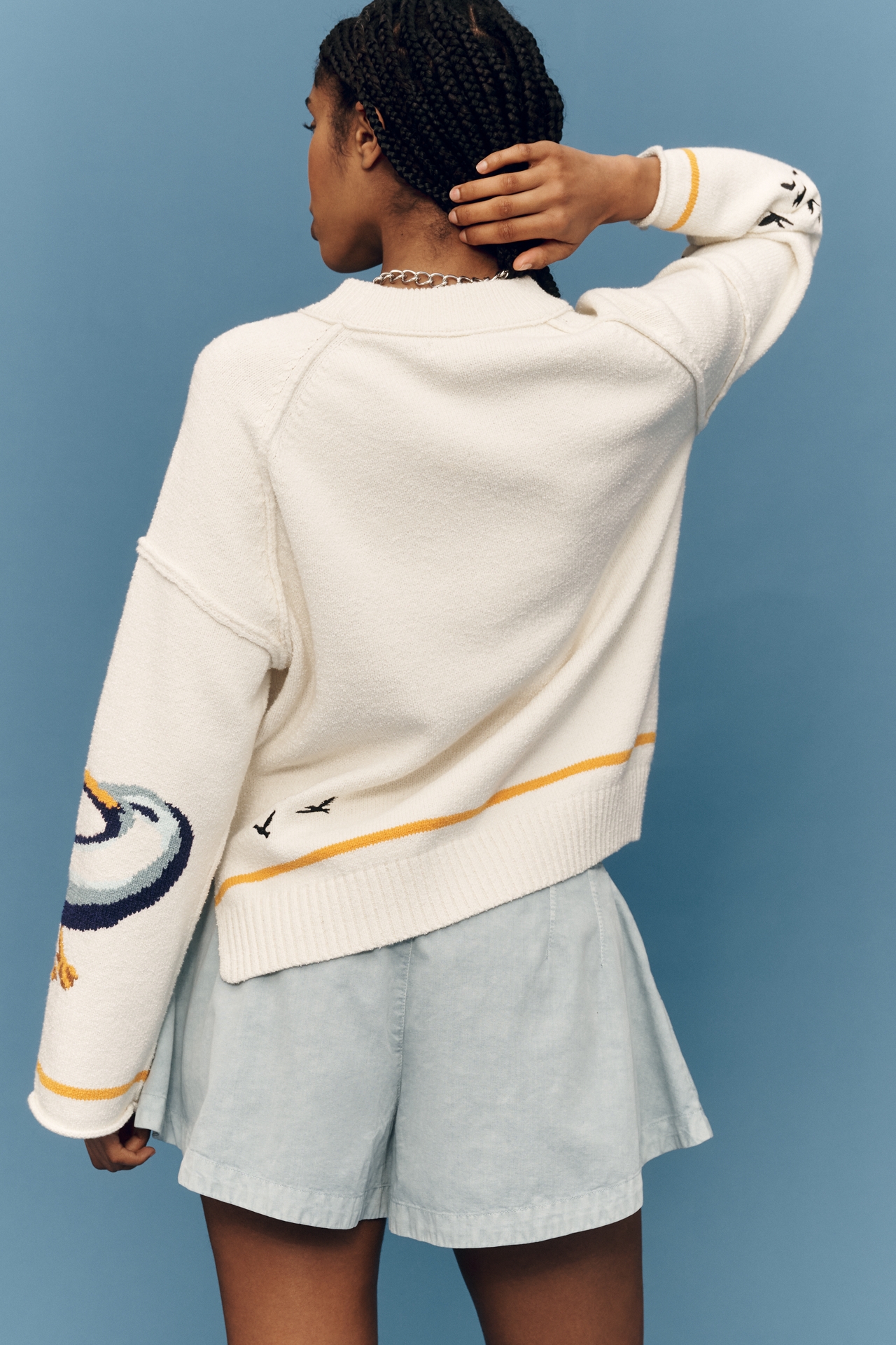 Pilcro Lost Coast Long-Sleeve Crew-Neck Sweater