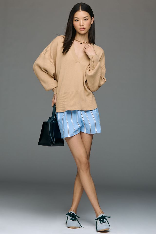 Maeve V-Neck Wool Blend Sweater #1