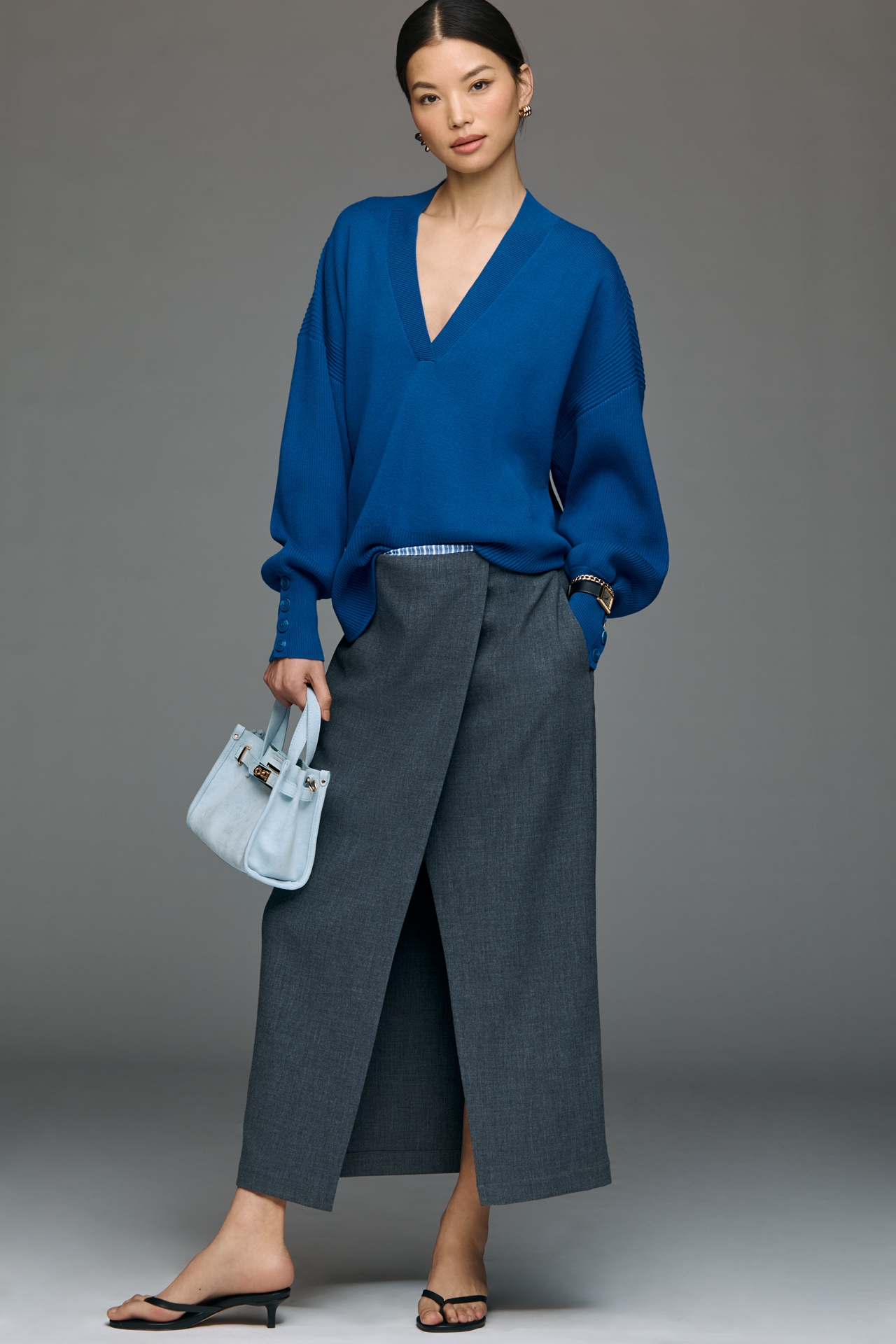 Maeve V-Neck Wool Blend Sweater
