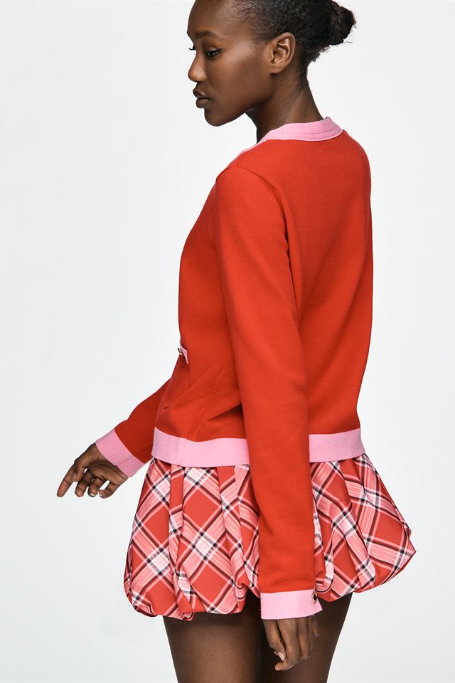 Maeve Colorblock Long-Sleeve V-Neck Cardigan Sweater | Anthropologie