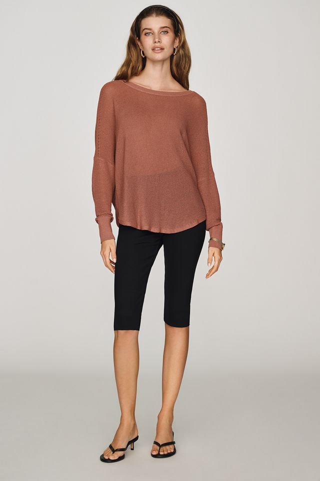 By Anthropologie Crew-Neck Sheer Sweater #3