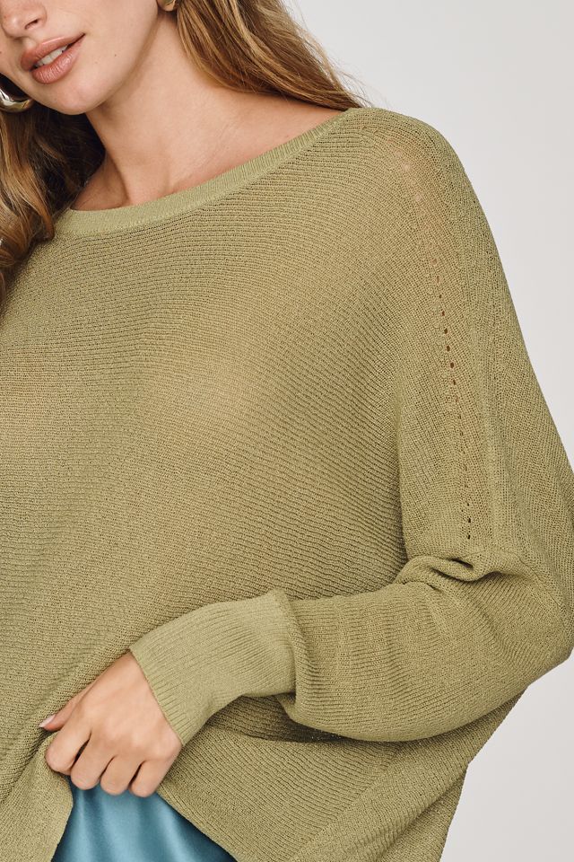 By Anthropologie Crew-Neck Sheer Sweater #3