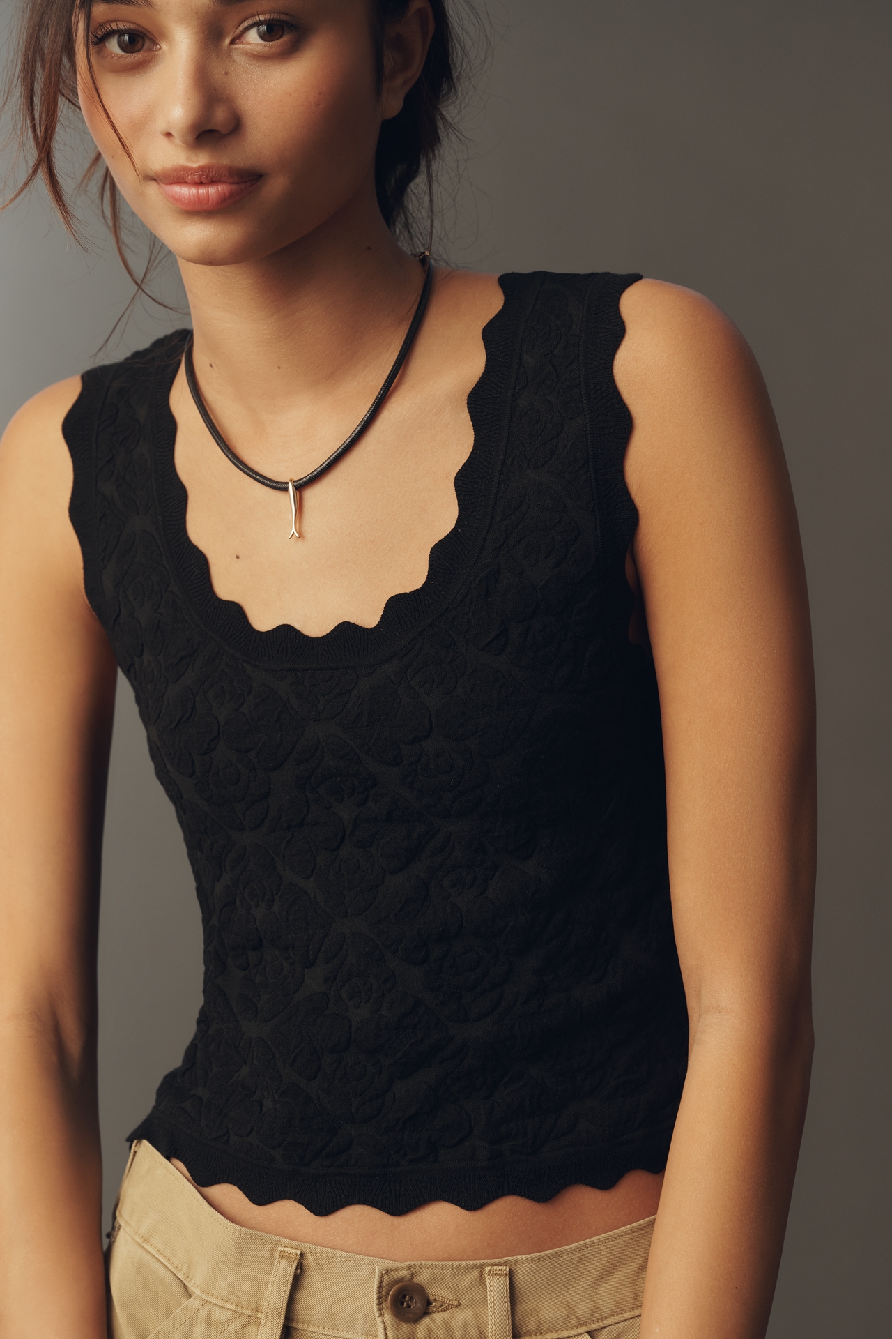 Maeve Scallop Knit Tank
