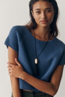 By Anthropologie Cotton Pointelle Sweater