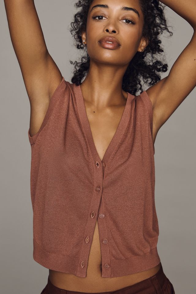 By Anthropologie Semi-Sheer Sweater Vest #3