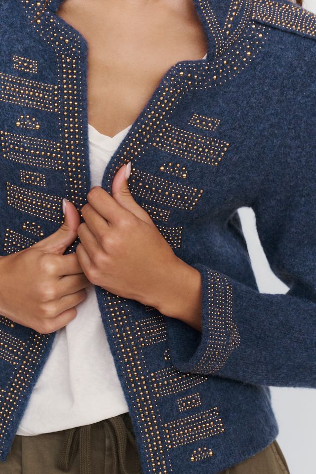 Pilcro Wool Blend Studded Cardigan #2
