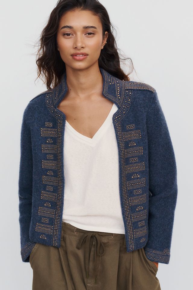 Pilcro Wool Blend Studded Cardigan #1