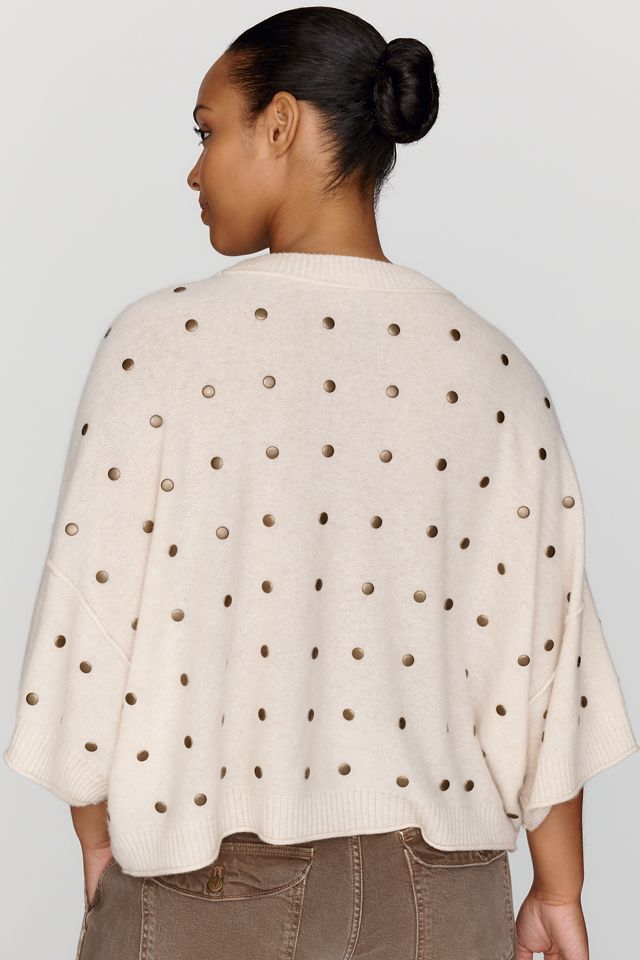 By Anthropologie Goldie 100% Cashmere Short Sleeve Sweater #7