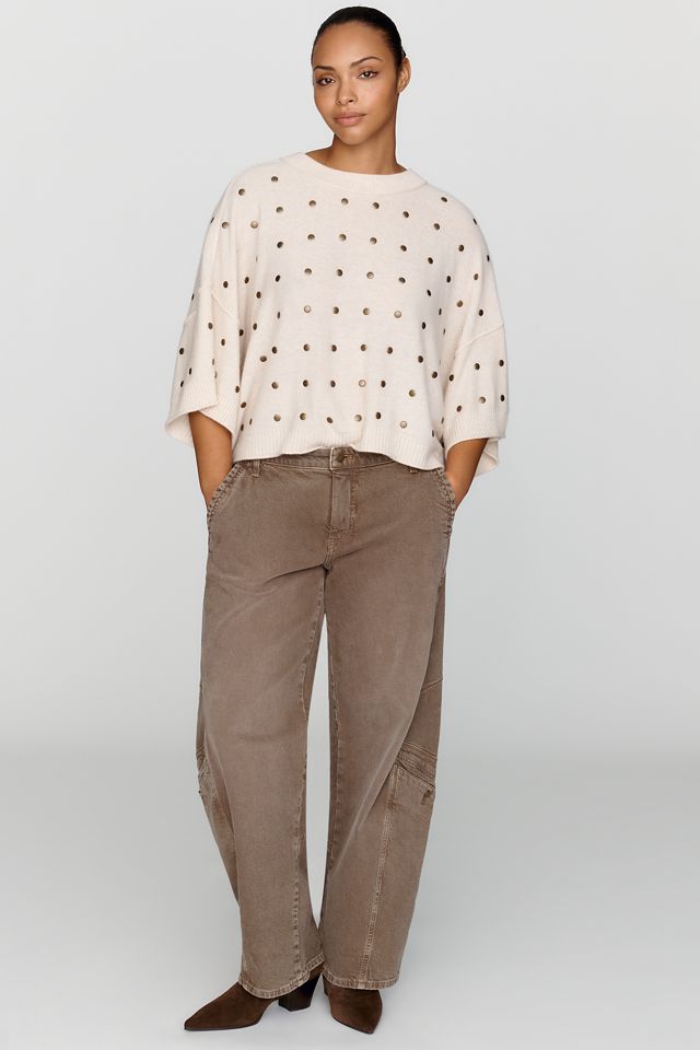 By Anthropologie Goldie 100% Cashmere Short Sleeve Sweater #8