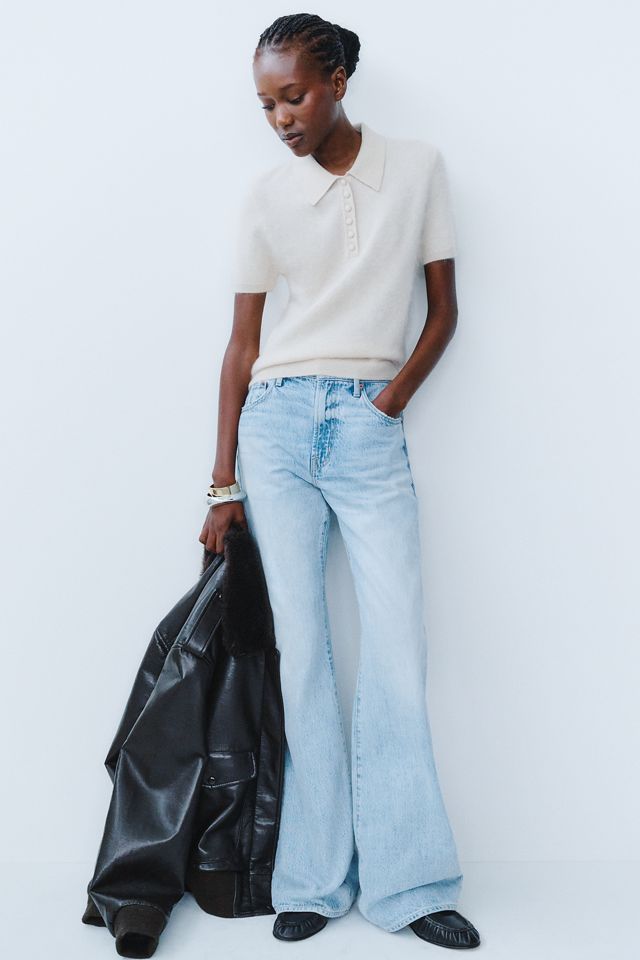 Maeve 100% Brushed Cashmere Polo Sweater #3