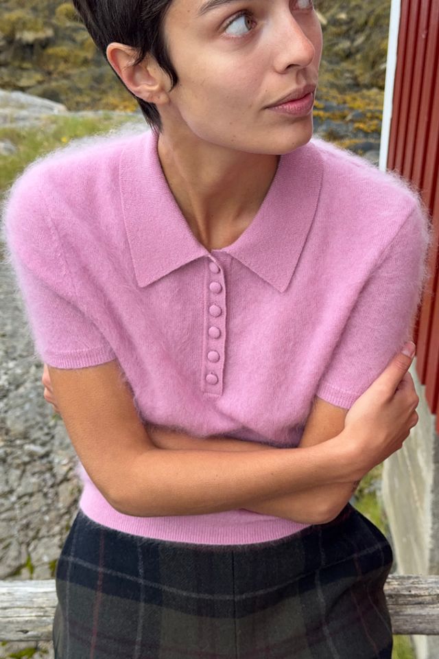 Maeve 100% Brushed Cashmere Polo Sweater #5