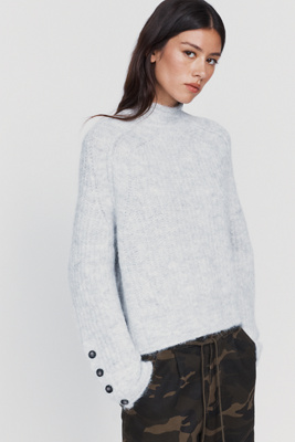 Pilcro Astrid Wool Blend Mock Neck Sweater by Anthropologie