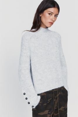 Pilcro Astrid Wool Blend Mock Neck Sweater