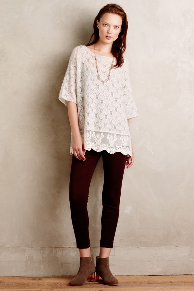 Lace-Trimmed Poncho #2