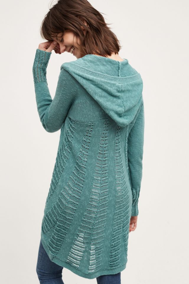 Hooded Openwork Cardigan #1