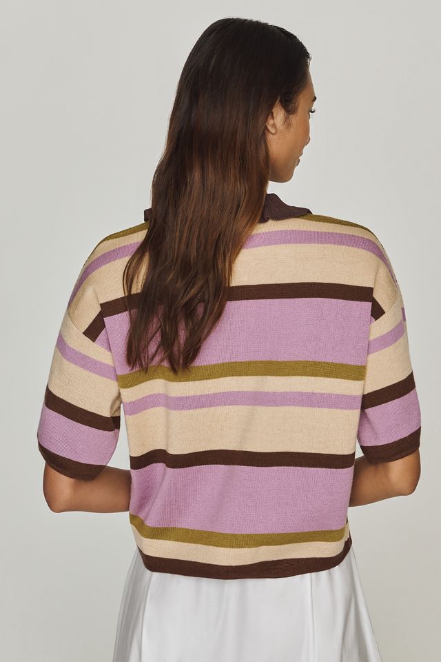 By Anthropologie Short-Sleeve Polo Sweater #3
