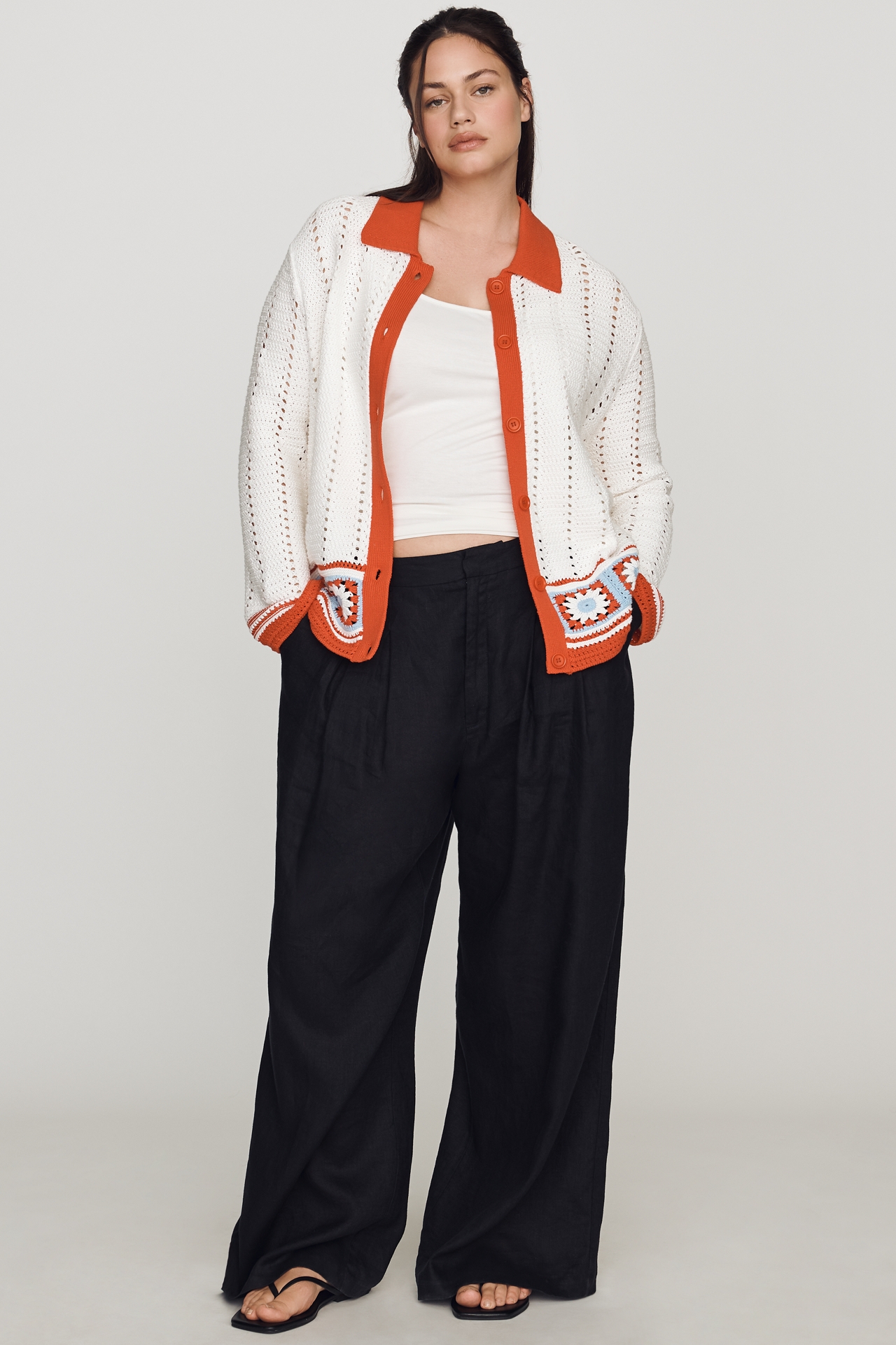 Chinti & Parker Cotton Crochet Cardigan