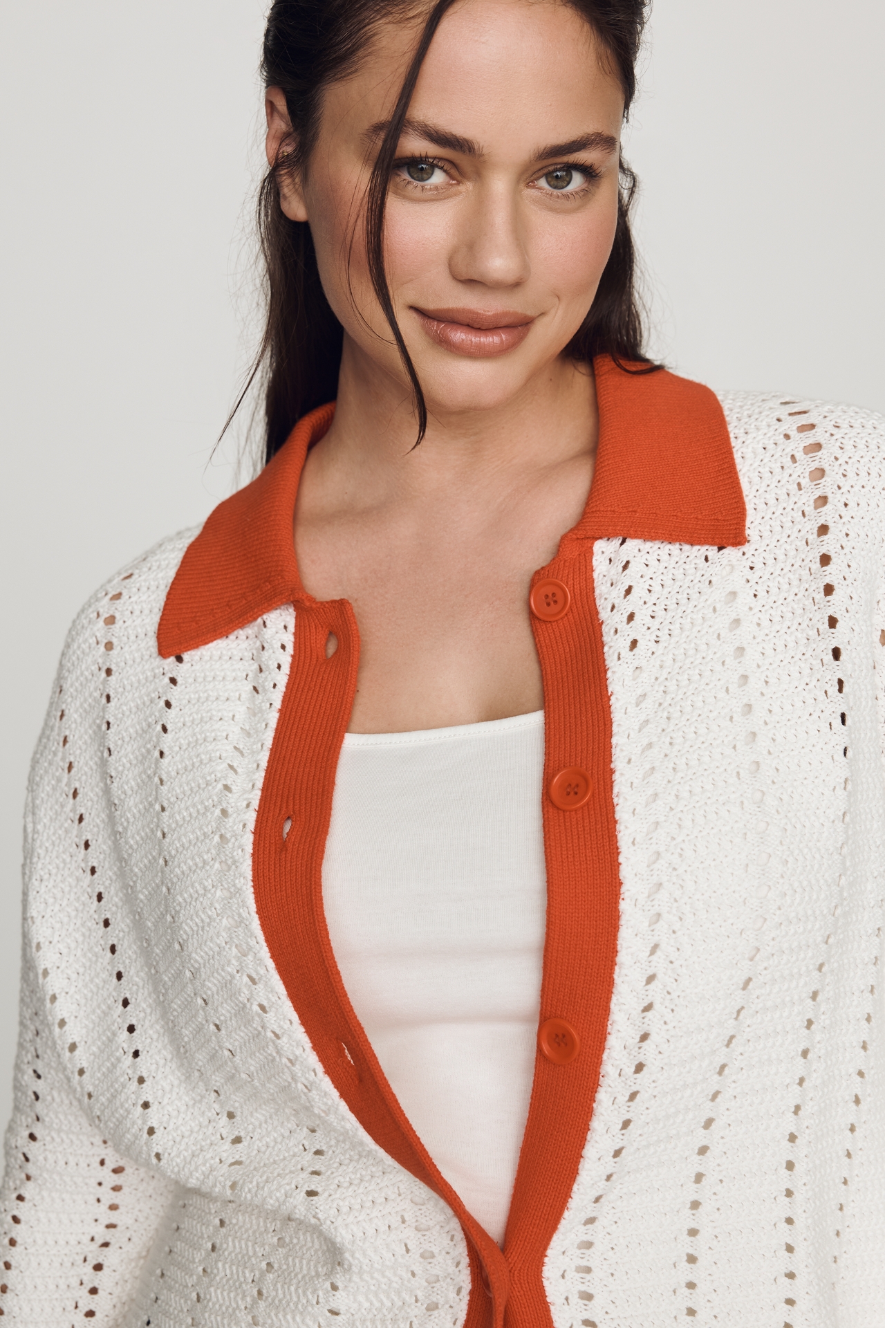 Chinti & Parker Cotton Crochet Cardigan
