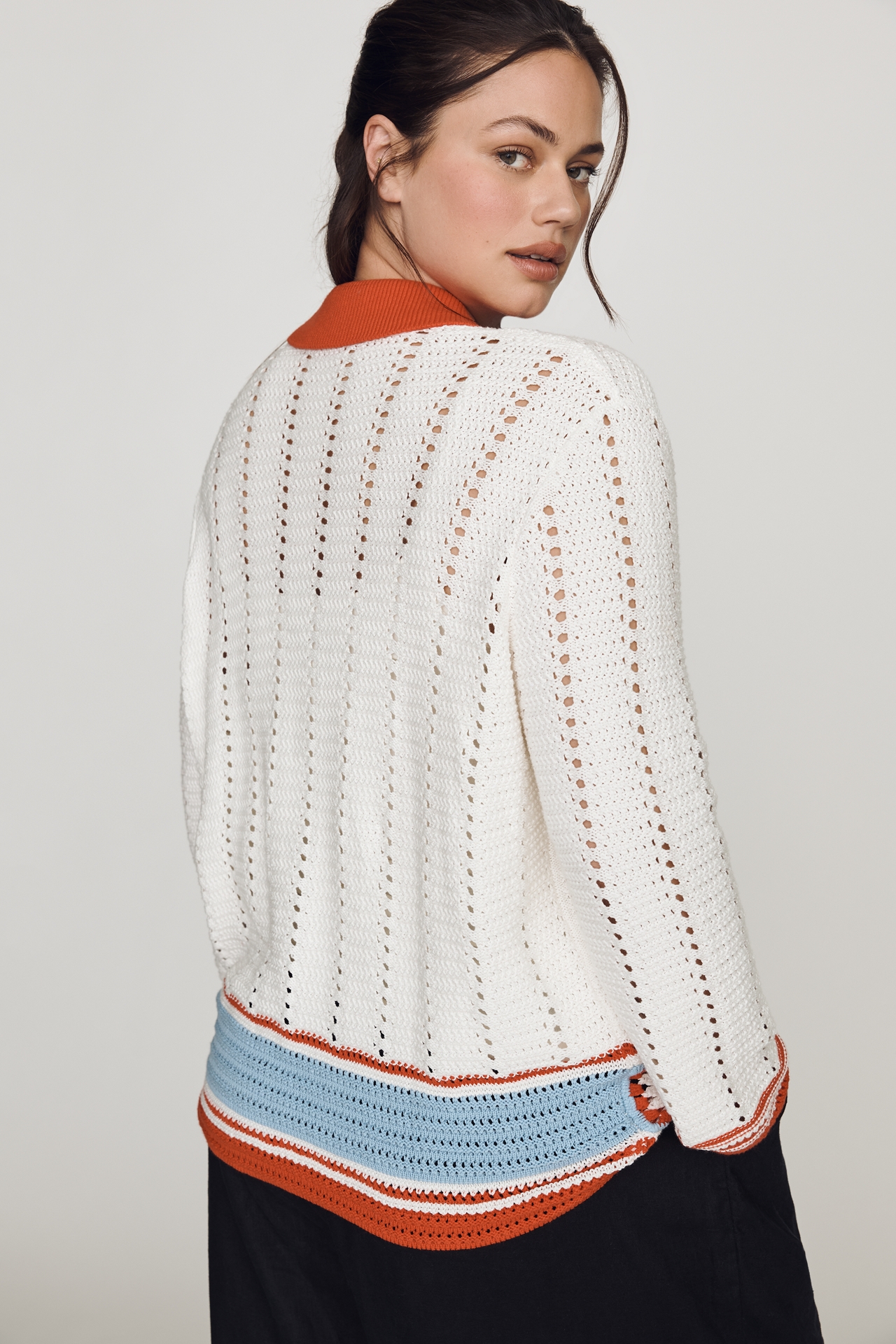 Chinti & Parker Cotton Crochet Cardigan