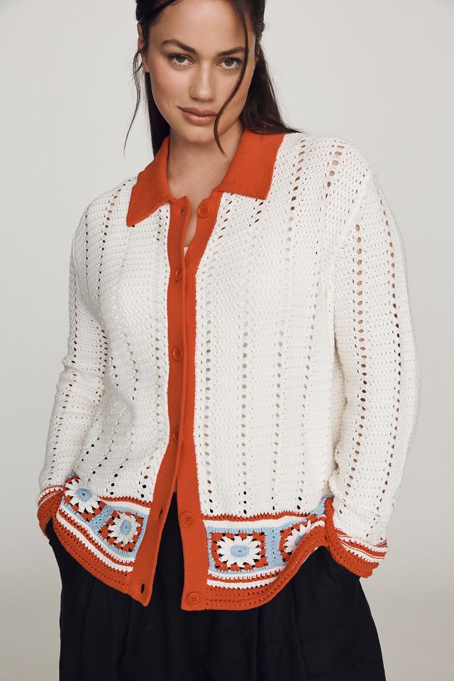 Chinti & Parker Cotton Crochet Cardigan #4