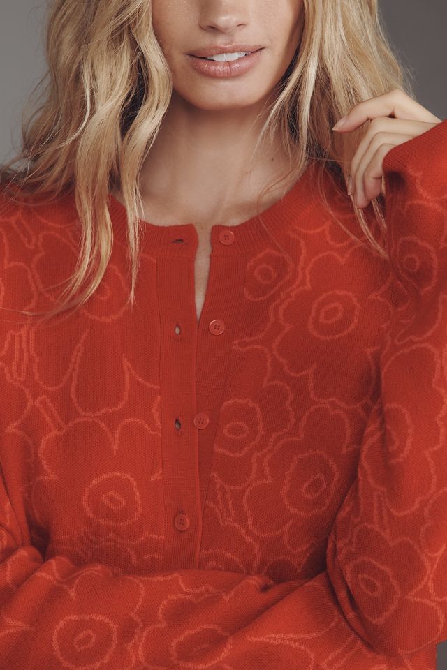 Marimekko Mutka Mini Piirto Unikko Cardigan Sweater #2