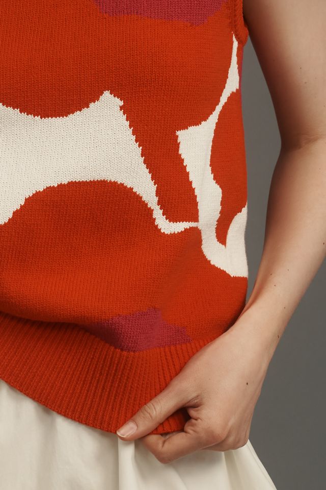 Marimekko Pioneeri Unikko Sleeveless Floral Sweater Vest