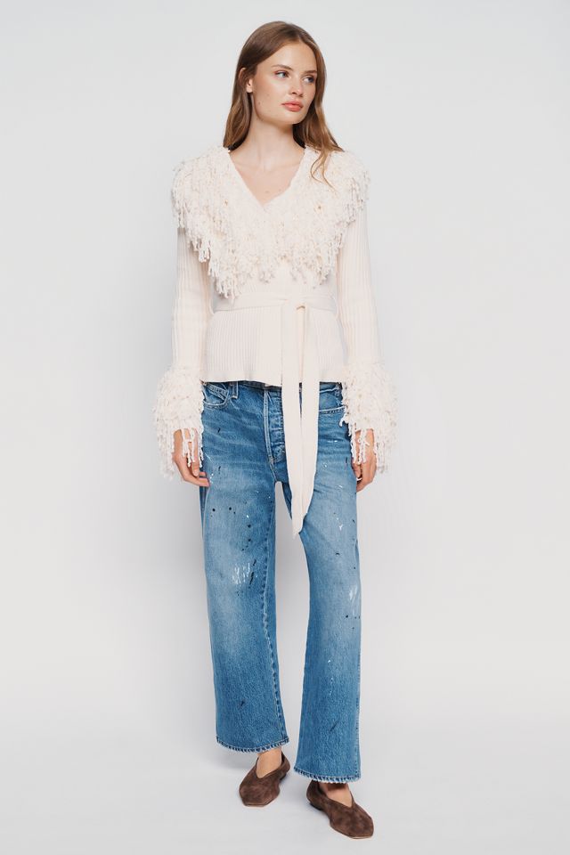Naked Wardrobe Knit Fringe Cardigan #2