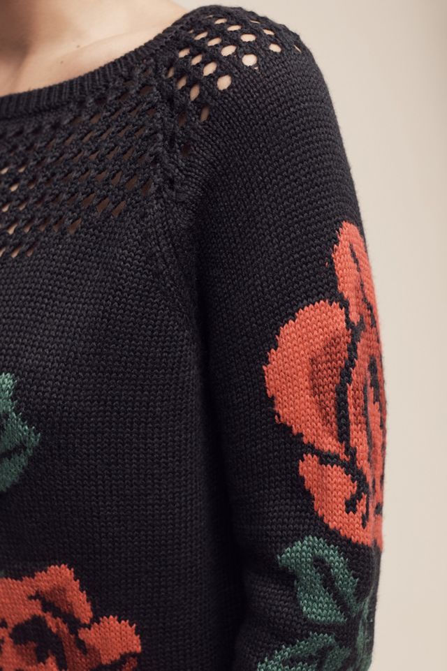 Knitted Rose Sweater #1
